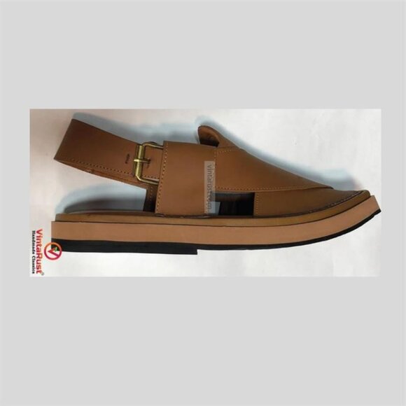 Handcrafted Leather Peshawari Chappal: Gents Kaptaan Sandal main image 7